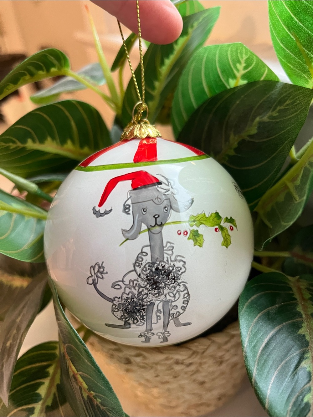 🐩 Pier 1 Poodle Dog Christmas Ornament